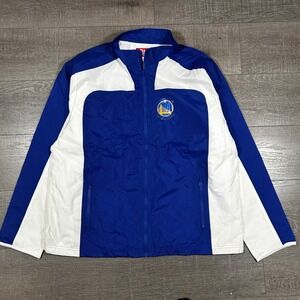 Team 365 Golden State Warriors Track Jacket‎ Full Zip Royal Blue White 2XL